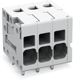 PCB terminal, 2 pole, pitch 5 mm, AWG 24-10, 41 A, push-in cage clamp, gray, 2624-1102 PCB terminal, 2 pole, pitch 5 mm, AWG 24-10, 41 A, push-in cage clamp, gray, 2624-1102