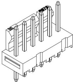 22-23-2069, Headers &amp; Wire Housings KK 100 Hdr FrLk Vert 6Ckt(4 Void)Tin