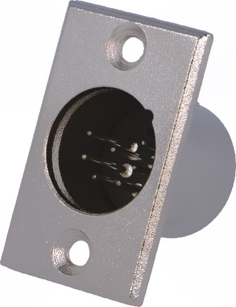 XLR-7W-C, Гнездо, XLR, "папа", PIN 7, пайка, диаметр монтажного отверстия 19мм