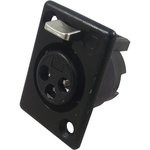 710-0300, 3 Way Panel Mount XLR Connector, Female, Silver Plated Contacts, 50 V ac 710-0300, 3 Way Panel Mount XLR Connector, Female, Silver Plated Contacts, 50 V ac