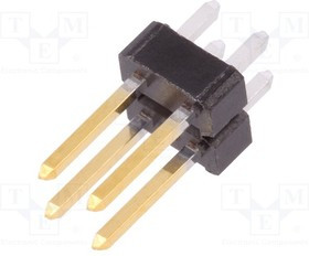 67996-204HLF, Штыревая планка; штыревой; BERGSTIK II; "папа"; PIN: 4; прямой