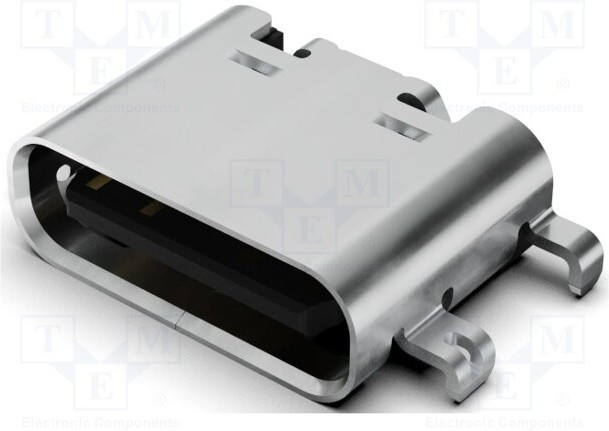 USB4500-03-1-A, USB CONN, 2.0 TYPE C, R/A RCPT, 16POS