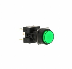 A165-TGM-2, Pushbutton Switches DPDT MOM ROUND GREEN IP65