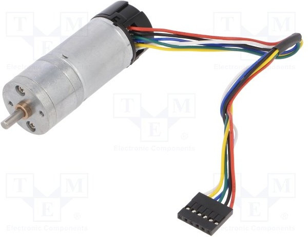 4845, Двигатель: DC, с энкодером, с редуктором, HP, 12ВDC, 5,6А, 46,85: 1