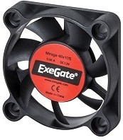 Exegate EX166186RUS Вентилятор ExeGate Mirage-S 40x40x10 подшипник скольжения, 5500 RPM, 23dB, 3pin