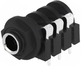 ACJS-PH, Телефонный аудио разъем, Stereo, 6.35mm, 3 контакт(-ов), Гнездо, Монтаж в Панель