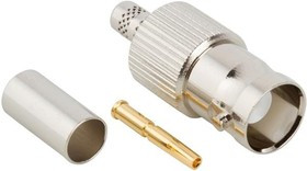 112513, Conn BNC 0Hz to 4GHz 50Ohm Crimp ST Cable Mount RCP Gold