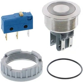 1241.6634.1112000, Pushbutton Switches MSM22 RI SF100 mA@030VDC GN