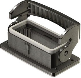 19432160340, Panel Mount Housing 180° 16/B Shell Size Glass Fibre Reinforced Polyamide Self Lock