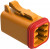 AT06-6S-ORG, Conn Housing PL 6 POS Crimp ST Cable Mount Orange Box