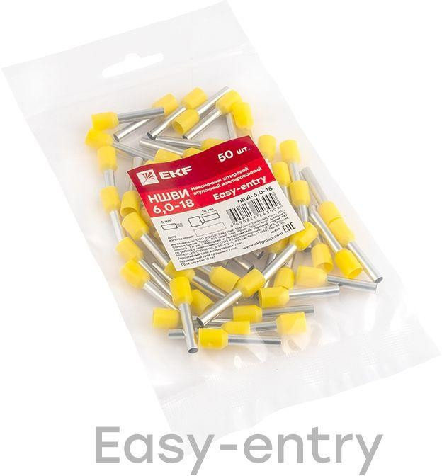 Наконечник штыревой втулочный НШвИ 6.0-18 (уп.50шт) EKF nhvi-6.0-18