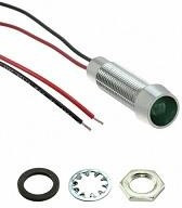 L79D-G12-W, LED Panel Mount Indicators Round PMI 5/16in. LED 12V Wire Green
