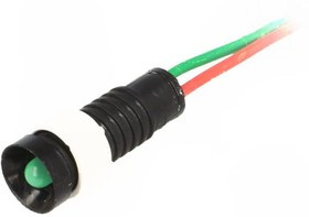 LG-D5-24AC/DC, Индикат.лампа: LED, вогнутый, 24ВDC, 24ВAC, Отв: d11мм, IP40