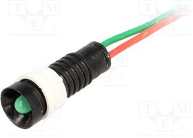 LG-D5-24AC/DC, Индикат.лампа: LED, вогнутый, 24ВDC, 24ВAC, Отв: d11мм, IP40 LG-D5-24AC/DC, Индикат.лампа: LED, вогнутый, 24ВDC, 24ВAC, Отв: d11мм, IP40