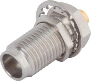 SF1644-6001, RF Connectors / Coaxial Connectors 2.4mm F Bulkhead Conn for .085 Cbl