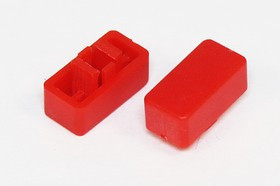 Колпачок, внутренний размер 4x4, 7x14xh5,2/8, пластик, красный, SC207RED