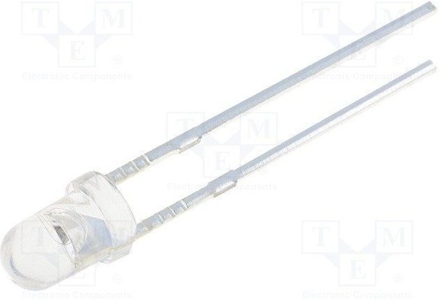 OSBBY23131E, LED; 3mm; blue; 2180?3000mcd; 30°; Front: convex; 2.9?3.6V