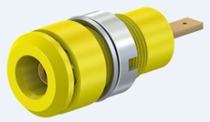 65.9098-24, 2mm panel socket, 2.8mm tab, yellow 65.9098-24, 2mm panel socket, 2.8mm tab, yellow