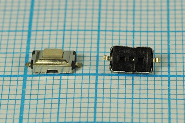 Переключатель тактовый, поверхностный монтаж, 6.1x 3.7x 2.5мм, NO, W=0,6m; №9132 ПКнТакт 6,1x 3,7x 2,5\h 0,6\\NO\\SMD\IT-1181A