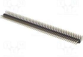 ZL212-100KG, Штыревая планка, штыревой, "папа", PIN 100, угловой 90°, 2,54мм