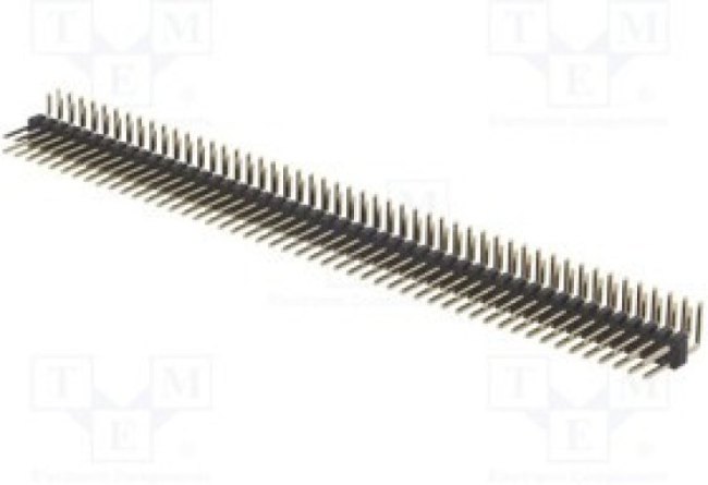 ZL212-100KG, Штыревая планка, штыревой, "папа", PIN 100, угловой 90°, 2,54мм