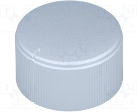 KMK25S, Ручка, с указателем, алюминий,пластмасса, dоси: 6мм, d25x15мм