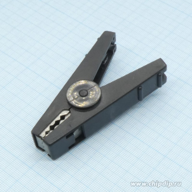 AG-250, черный, Зажим "Крокодил" с изолятором, 50А, 80мм