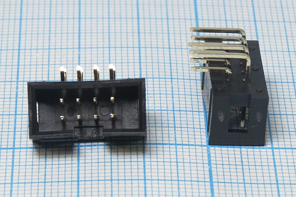 шт IDC\P2,54x2,54\ 8P\плат\угл\BH-08R; №100 штек IDC\P2,54x2,54\ 8P\плат\угл\BH-08R