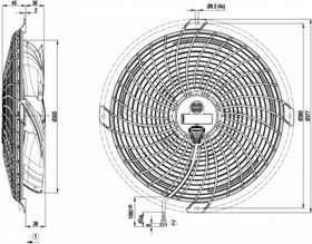 Вентилятор Ebmpapst S1G300-CB19-13 230V AC 50/60HZ 0.24A 30W 1200/900min-1 (M1G055-BI) 300mm 3pin