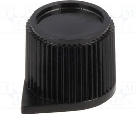 A1310560, Ручка, с указателем, термопласт, dоси: 6мм, d15,4x13,2мм, черный