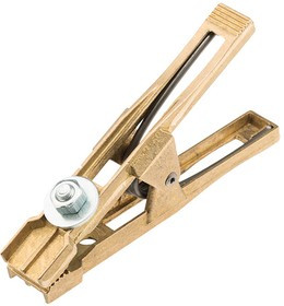 16-0054-9, Зажим «крокодил» 400 А 170 мм для сварки (латунь) Профи РОССИЯ