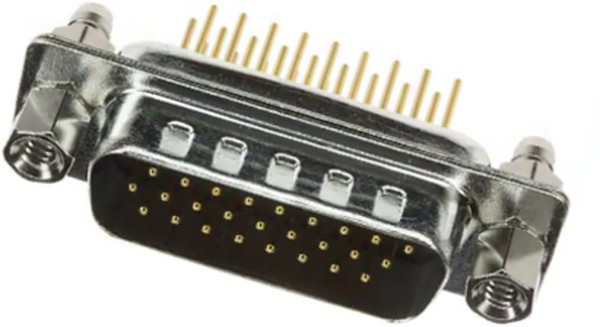 180-M26-113R911, D-Sub High Density Connectors 26P HD Male Vert Dip Machined Nickel CN1