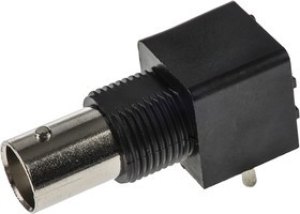 1-1634622-0, BNC Ins R/A PCB Skt 75Ohm Black
