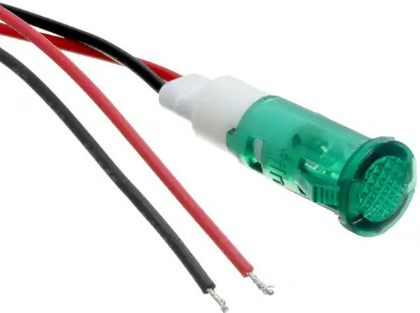 FL1P-10QW-1-G24V, LED Panel Mount Indicators LED GRN 10MM SNAP 24VAC/DC UL