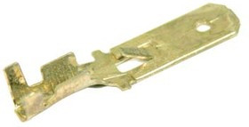 Клемма вилка, 6,3x0,8, 1-2,5мм2, латунь луженая, защелка