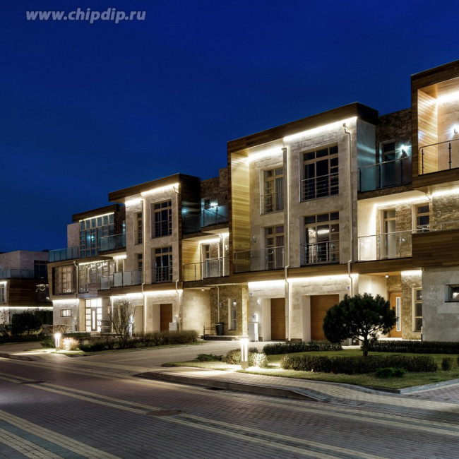 10-04, Набор светодиодной ленты, белый, 220В, 4.8Вт/м, 60SMD(3528)/м, 300Лм/м, 6500К, IP44, 5м