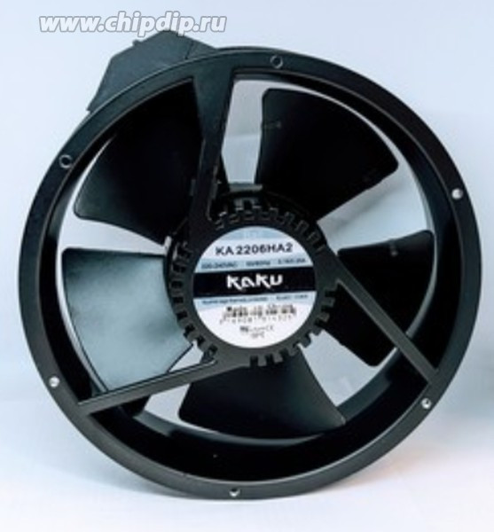 Вентилятор KA2206HA2 KAKU KA2206HA2 (KA2206HA2BMT) 222x60мм 230V 53W 0.27A 220x60