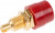 930176701, Red Female Banana Socket, 4 mm Connector, Solder Termination, 32A, 30 V ac, 60V dc, Gold
