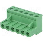 2EDGK-5.0-06P-14, Клеммник, 6-контактный 5мм, угловой 2EDGK-5.0-06P-14, Клеммник, 6-контактный 5мм, угловой