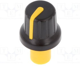 GMN-4P-YL, Ручка, с указателем, ABS, dоси: 6мм, d16x14,4мм, черный