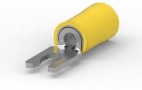 52941-1, TERMINAL, SPADE/FORK, #6, CRIMP, YELLOW