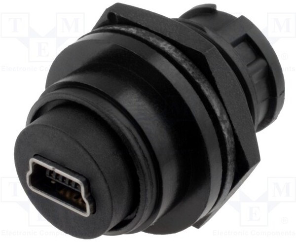 DCP-USBNB-USBN, Гнездо; адаптер; Data-Con-X; на панель,гайка спереди,скручен