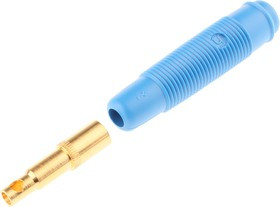 931804702, Blue Female Banana Socket, 4 mm Connector, Solder Termination, 16A, 30 V ac, 60V dc, Gold