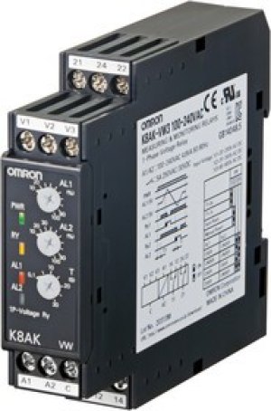 K8AK-VW2 100-240VAC, Voltage Monitoring Relay, 1 Phase, SPDT, 1 10V ac/dc K8AK-VW2 100-240VAC, Voltage Monitoring Relay, 1 Phase, SPDT, 1 10V ac/dc
