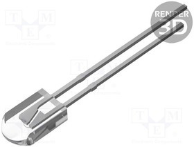 OSO5JA7WA1B, LED; 5mm; orange; 330?500mcd; 100°; Front: convex; 1.8?2.6V