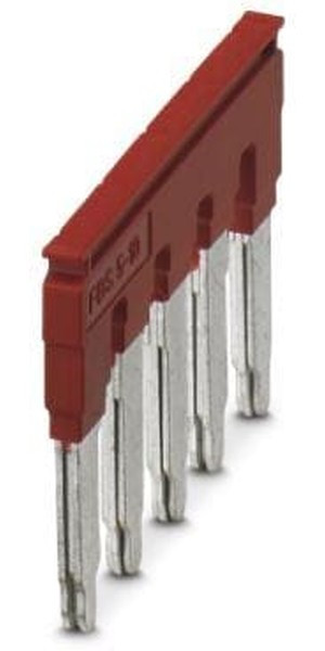 Перемычка FBS 5-10 на 5 полюсов, для клемм 10,2mm, 57A, красная