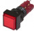 D16LAS1-2abJR, Кнопка с фиксацией красная (5A 250VAC), LED подсветка 12VDC