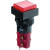 D16LAS1-2abJR, Кнопка с фиксацией красная (5A 250VAC), LED подсветка 12VDC