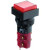 D16LAS1-2abJR, Кнопка с фиксацией красная (5A 250VAC), LED подсветка 12VDC
