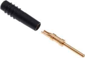 22.2070-21 22.1007, Black Male Test Plug, 1mm Connector, Solder Termination, 6A, 30 V, 60V dc, Gold Plating 22.2070-21 22.1007, Black Male Test Plug, 1mm Connector, Solder Termination, 6A, 30 V, 60V dc, Gold Plating